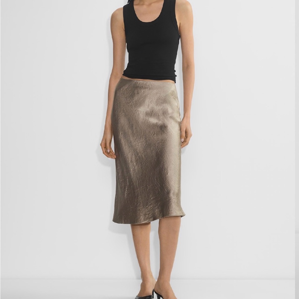 Aritzia Babaton Slip Satin Midi Skirt